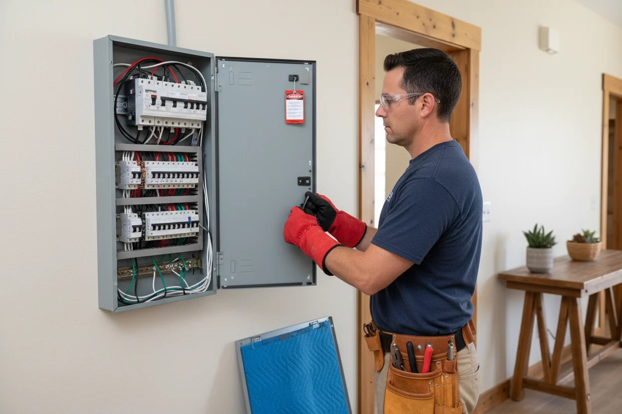 Electrical panel upgrade by Keiser Electric in Fort Worth