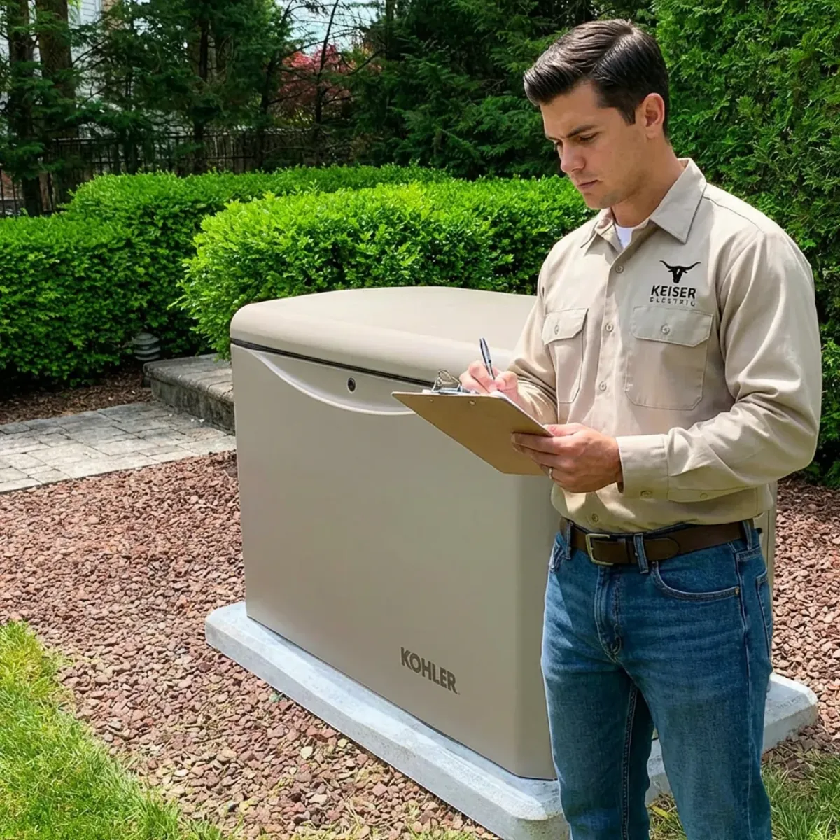 Kohler generator installation in Richardson, TX by Keiser Electric